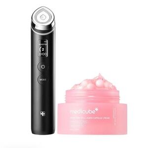 Medicube Booster Pro Viral Glass Glow Device + Salmon PDRN Pink Peptide Serum